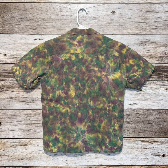 Aime Leon Dore ALD Tie Dye Leisure Shirt Mens Size Small Seersucker Multicolor - Picture 3 of 9